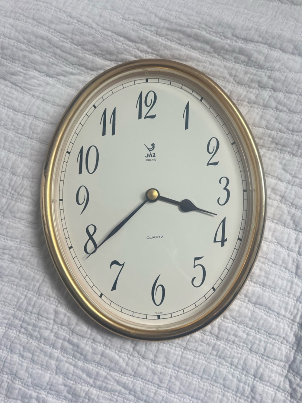 Vintage Jaz Paris "Lipsic" wall clock from the 1980s